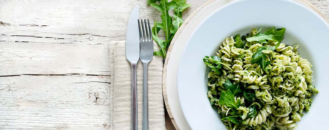 Rezept für Nudeln mit Rucola Pesto Hofgutshop de hofgutshop de